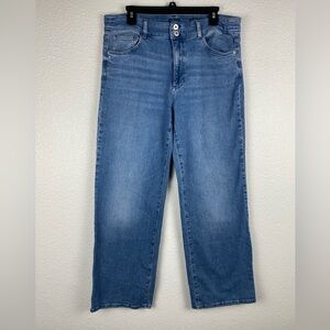 J Jill denim high-rise full leg denim jeans women’s size 14R blue